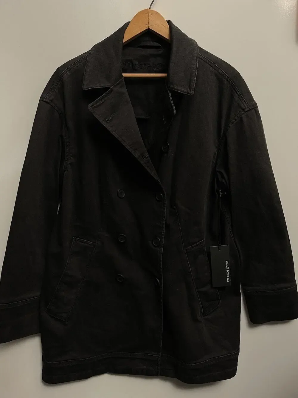 NWT ANNETTE GORTZ Denim Dandy Jacket WOMEN'S MEDIUM Sty CHITA Black C